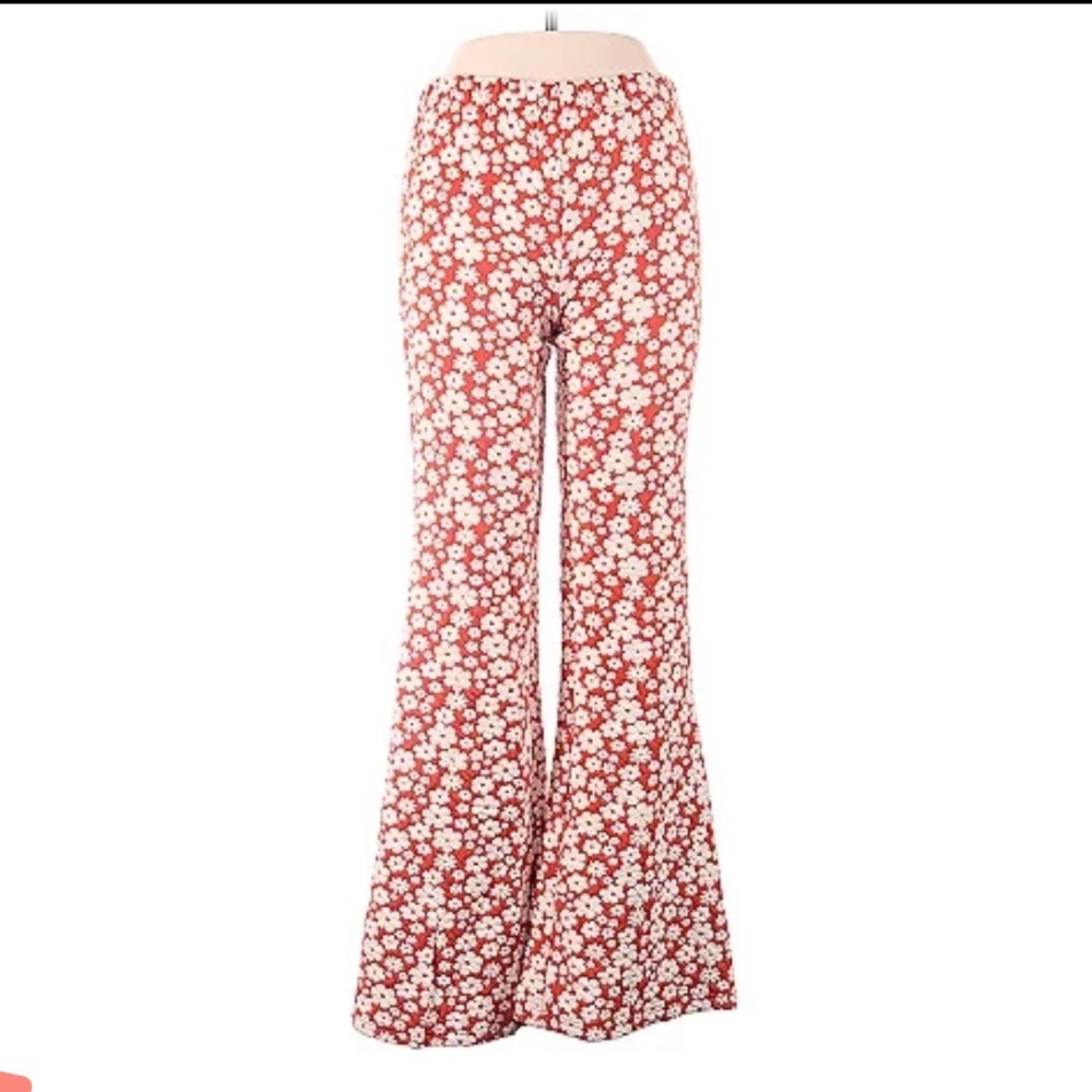 Forever 21 Flare Pants - Quilted, Retro, Floral Print